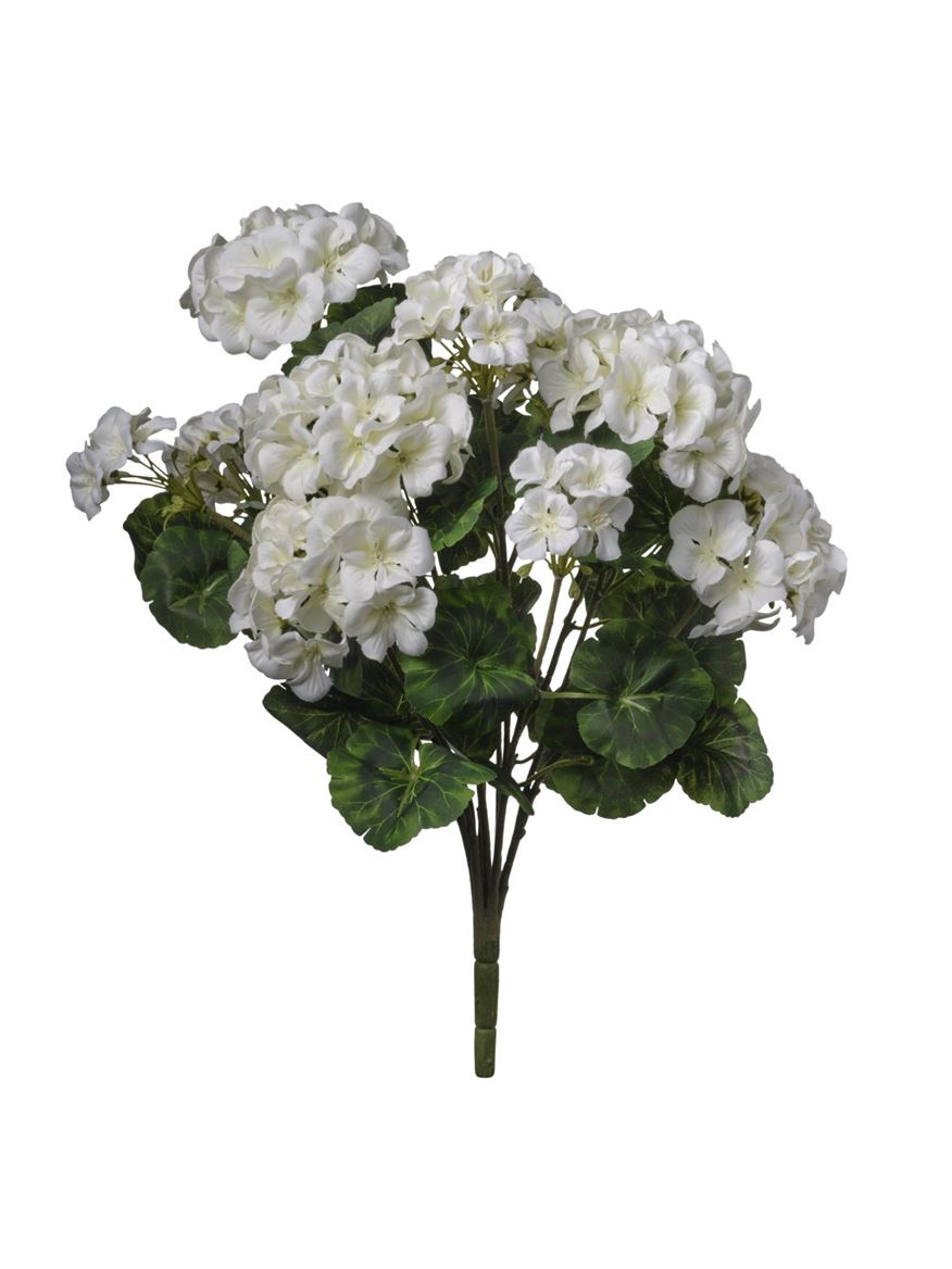 Art. Mazzo Geranio Cm56 White