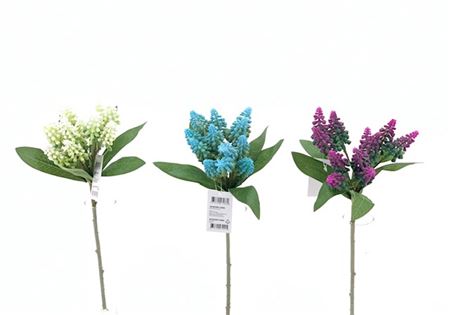 Art. Mazzo Muscari Bush 43cm - Lavender