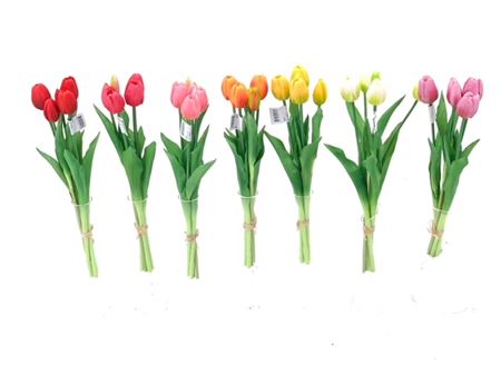 Art. Mazzo Tulipani X5 41cm - Pink