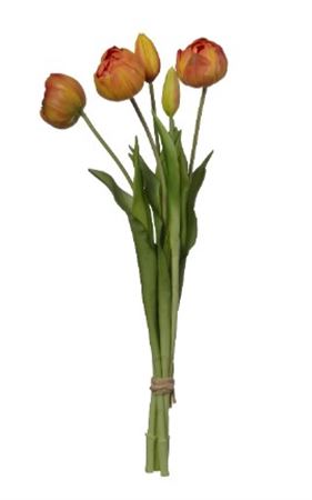 Art. Mazzo Tulipani X5 Cm18x43 Orange