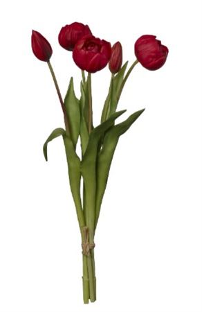 Art. Mazzo Tulipani X5 Cm18x43 Red