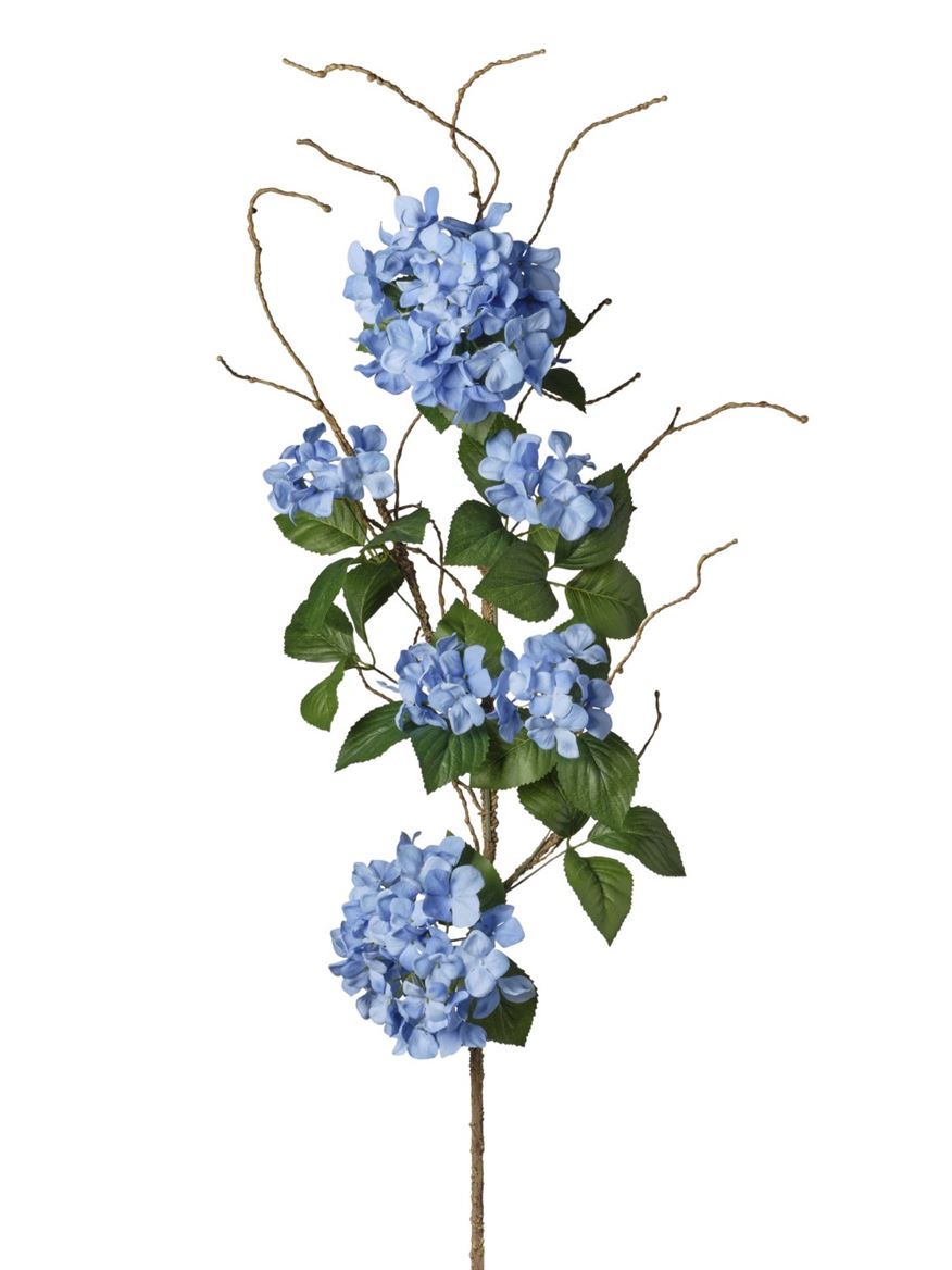 Art. Ramo Ortensie Con Rametti 125cm Blue
