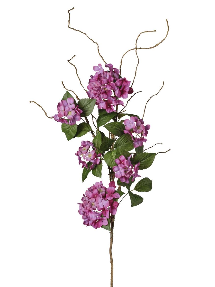 Art. Ramo Ortensie Con Rametti Cm125 Mauve