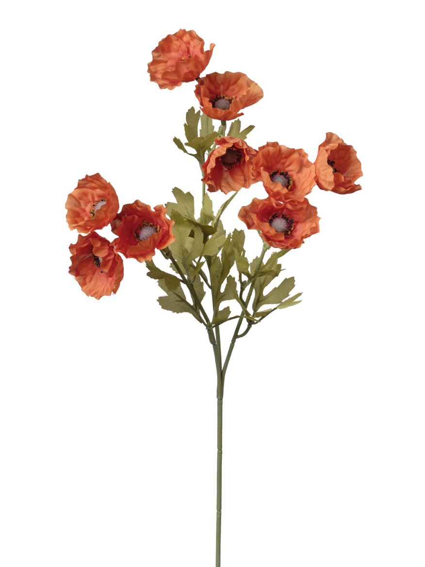 Art. Ramo Papavero Cm67 Orange