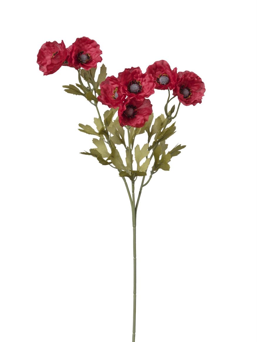 Art. Ramo Papavero Cm67 Red