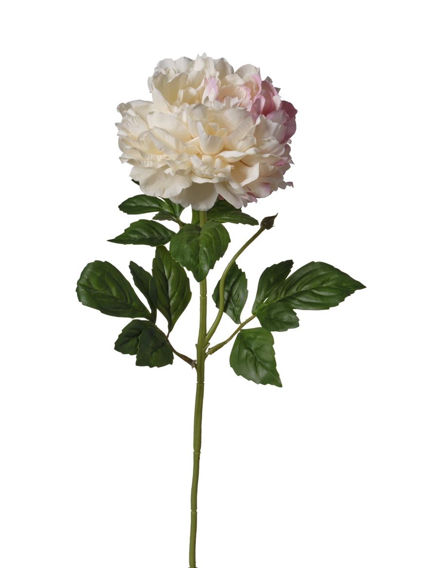 Art. Ramo Peonia Singola Cm74 Cream Pink
