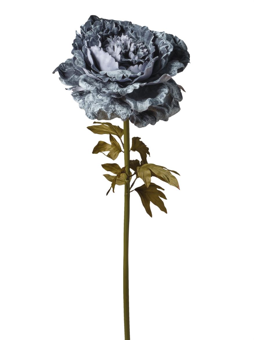 Art. Ramo Peonia Velluto 38x38x115cm - Blue