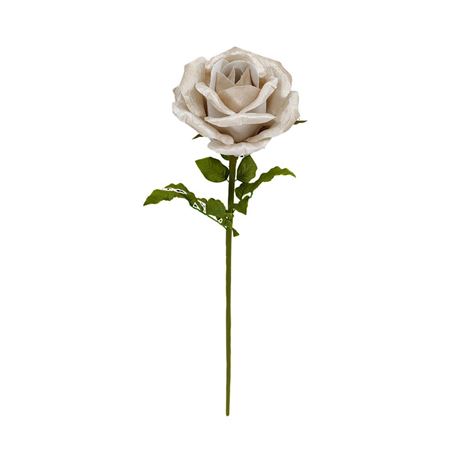 Art. Ramo Rosa Gigante Velluto Champagne D.28 H.10
