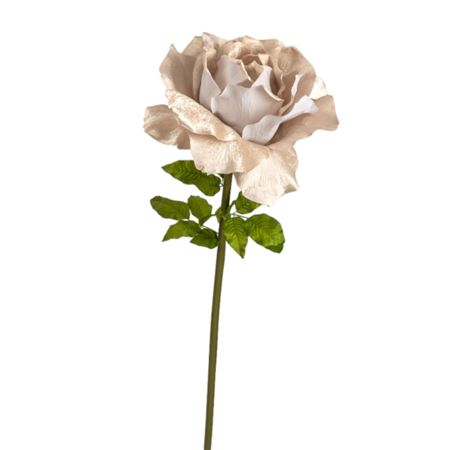 Art. Ramo Rosa Gigante Velluto Champagne D.50 H.13