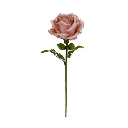 Art. Ramo Rosa Gigante Velluto Rosa D.28 H.108