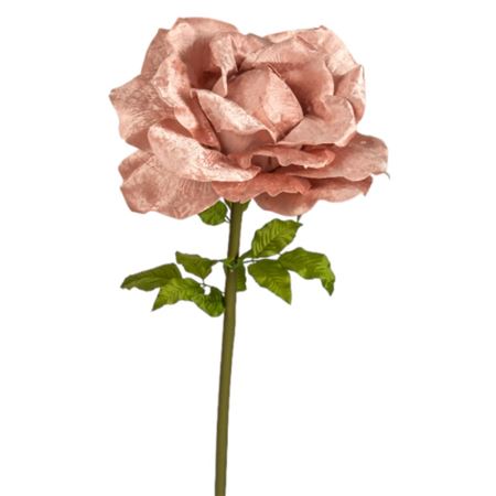 Art. Ramo Rosa Gigante Velluto Rosa D.50 H.136