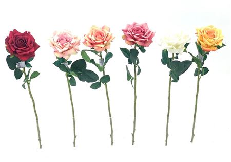 Art. Ramo Rosa Singola 70cm - Peach