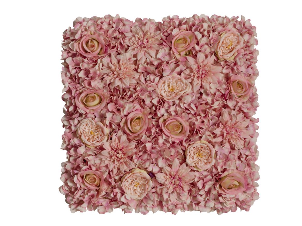 Art. Tapp. Ortensie/rose/dalia 50x50cm - Lt.pink