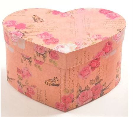 Box. Heart Shape S Rose Design