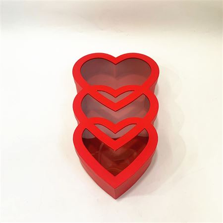 Box. Scatola Rossa Tre Cuori