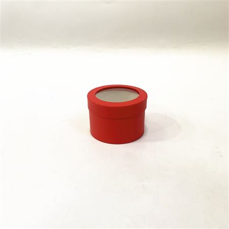 Box. Scatola Tonda Rossa Tappo Trasp. 4pz