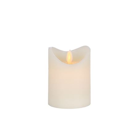 Candele Led. Cero Ondulato D.7.5 H.10cm - Avorio