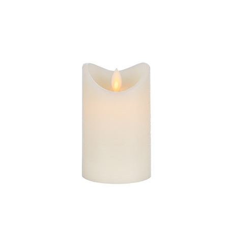 Candele Led. Cero Ondulato D.7.5 H.12.5cm - Avorio
