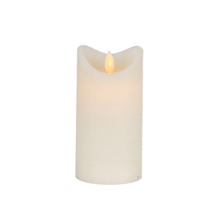 Candele Led. Cero Ondulato D.7.5 H.15cm - Avorio