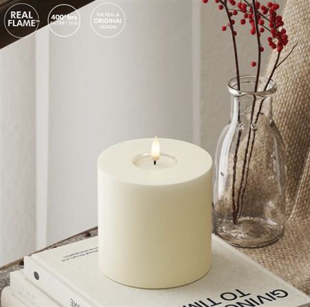 Candele Led. Cero Remote Cont. D.10 H.10cm - Cream