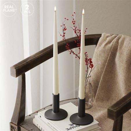 Candele Led. Conico Remote Cont. D.2.2 H.38cm - 2p