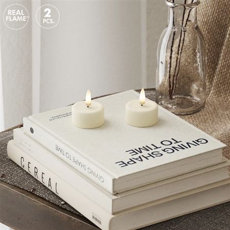 Candele Led. T-ligt Remote Cont. D.4h.4.5cm-2pz