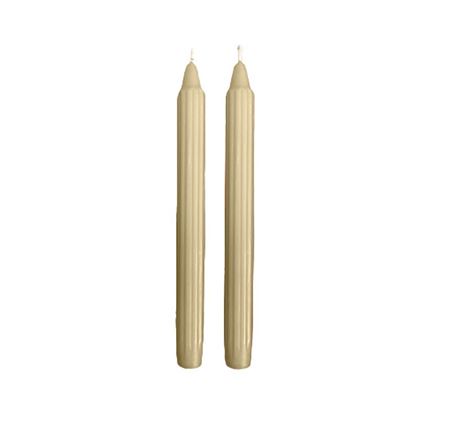 Candele. Scanalata Dorica 25cm 8pz. - Avorio
