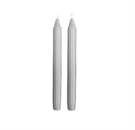 Candele. Scanalata Dorica 25cm 8pz. - Bianco