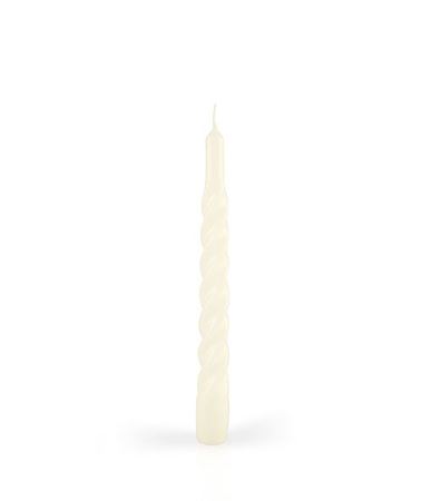 Candele. Tortiglione 21cm Laccato 6pz - Avorio
