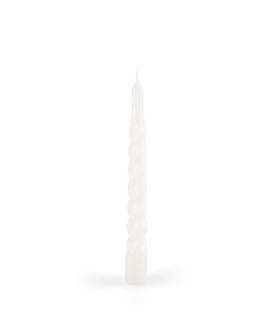 Candele. Tortiglione 21cm Laccato 6pz - Bianco
