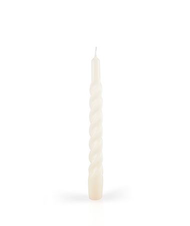 Candele. Tortiglione 21cm Laccato 6pz - Panna