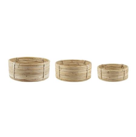 Cesti Caspò. Rattan 3pz D.30-26-22 H.12-10-8cm