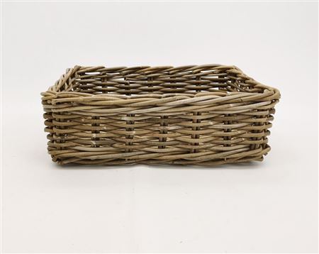 Cesti Caspò. Rettangolari In Rattan 43x32 H14cm