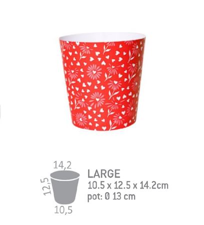 Deco. Coprivaso Eureka Red Large 10.5x12.5x14.2cm