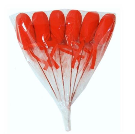 Deco. Stick Cuore 3d 6xh35cm - 6pz