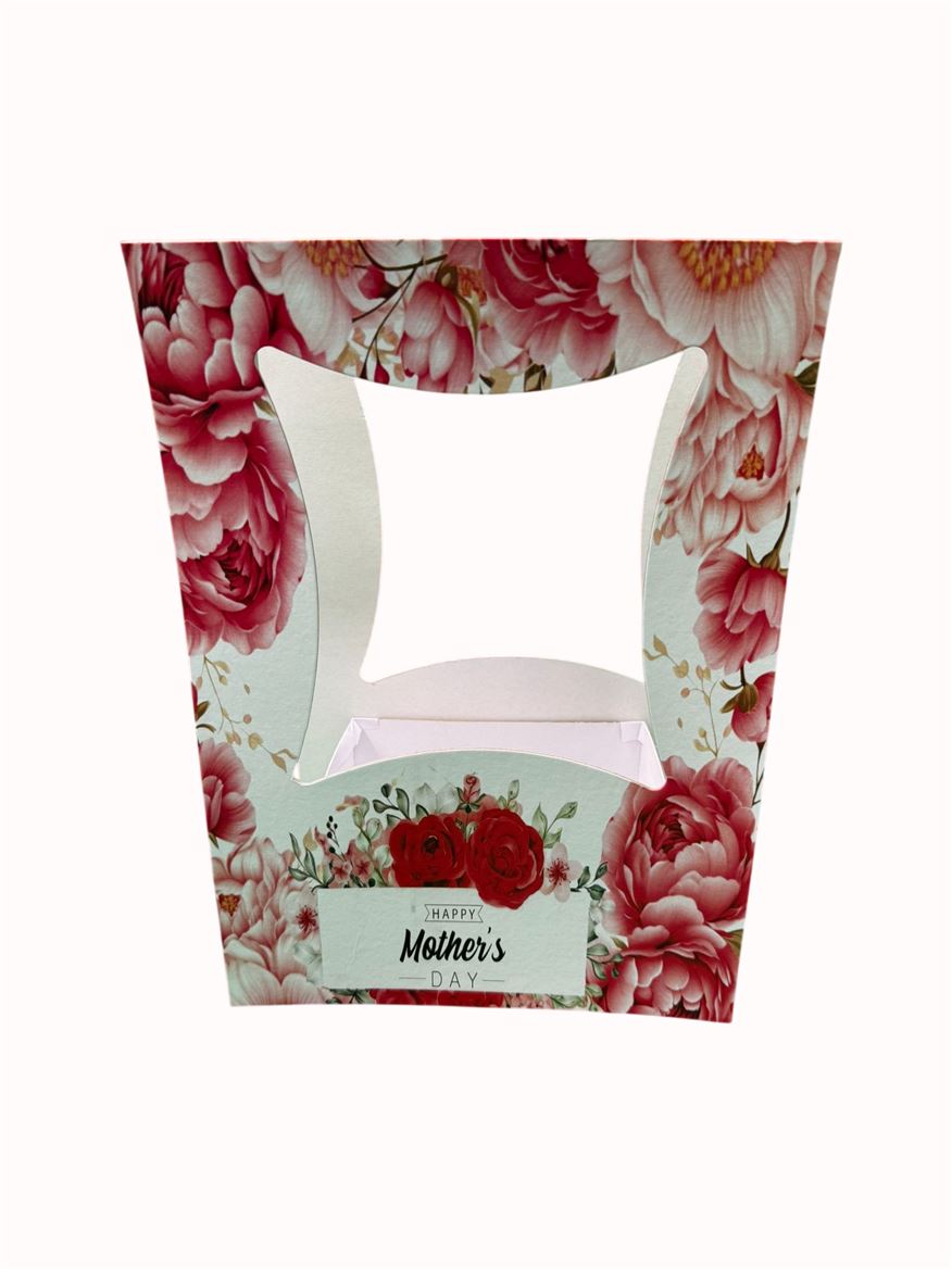 .f. Borsetta Rett. Festa Mamma Cuore Rosso 4pz