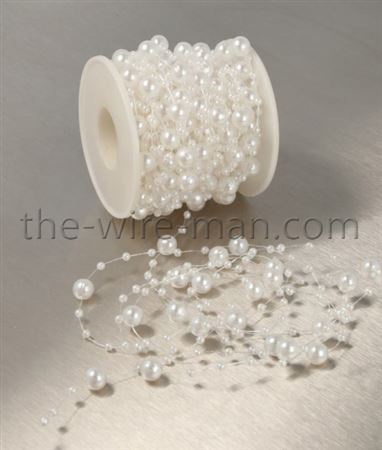 Flory. Ghirlanda Perle Bianco 28 - 15m