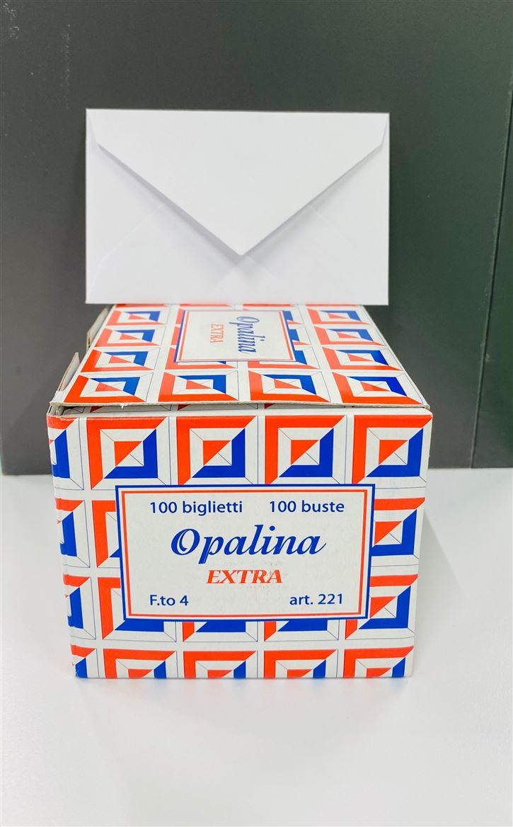 Flory. Opalina Formato 4 + Biglietto - 100pz.