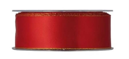 Nastri. Doppio Raso Lamè 25x25m- Rosso (07)