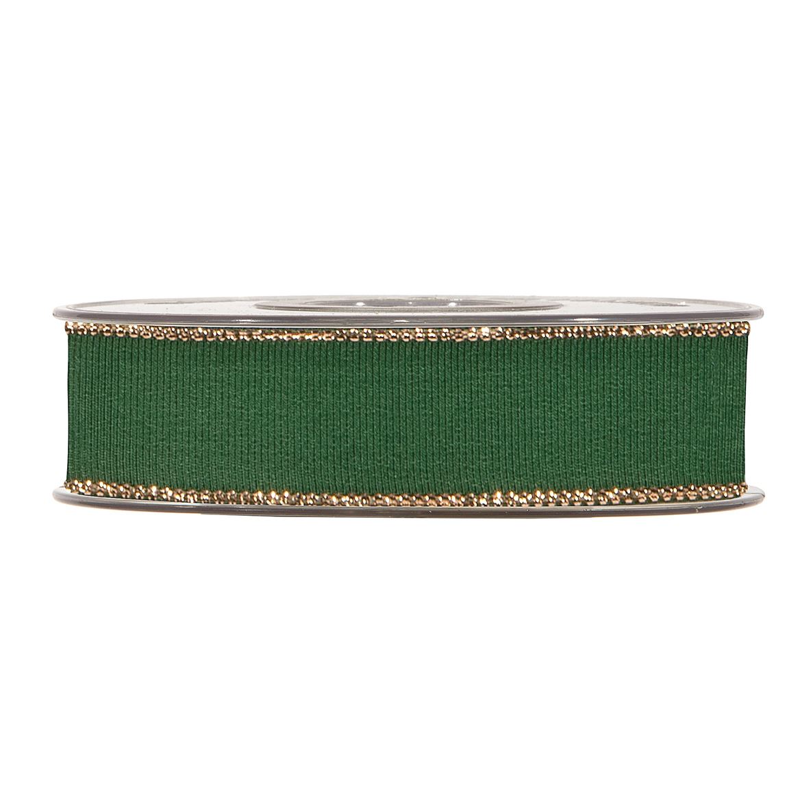 Nastri. Gold Line Gros Grain Mm25x20mt D.green