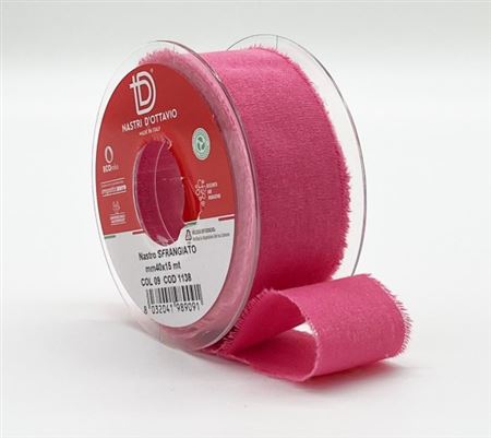 Nastri. Sfrangiato Mm40x15mt Rosa Scuro (09)