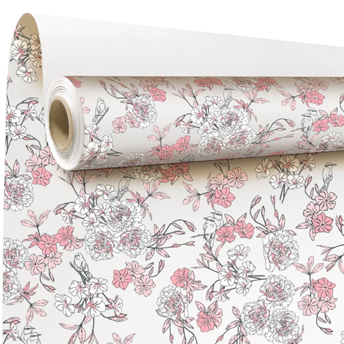 Rotolo Bob. 0.79x25m Blanc Rose-pefc60blancwsliss