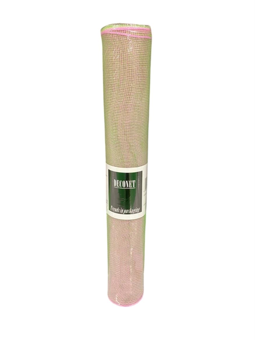 Rotolo Bob. Deconet 54cm X 10 Yard - Rosa/ap.green
