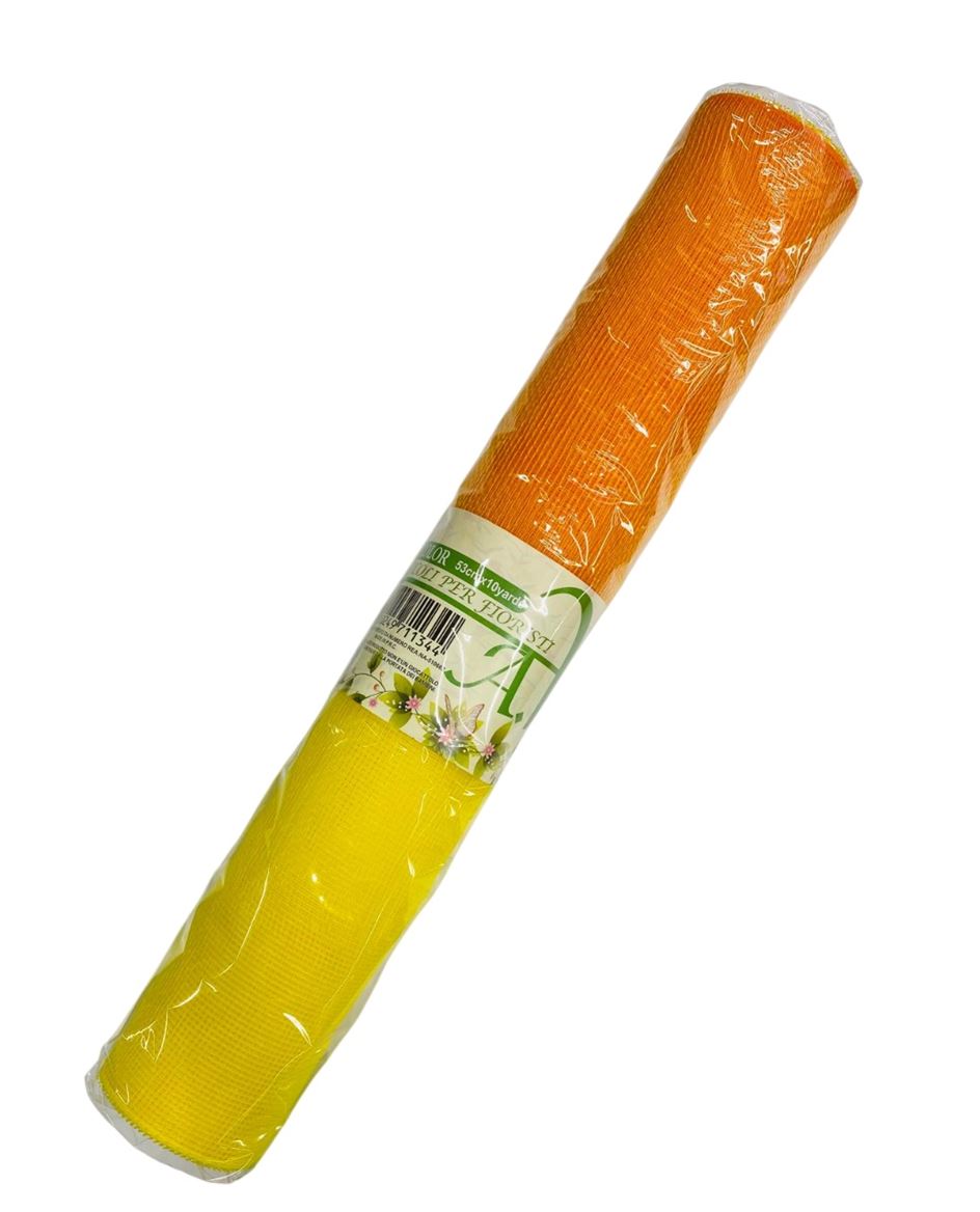 Rotolo Bob. Deconet Bicolor H53cm - Yellow-orange