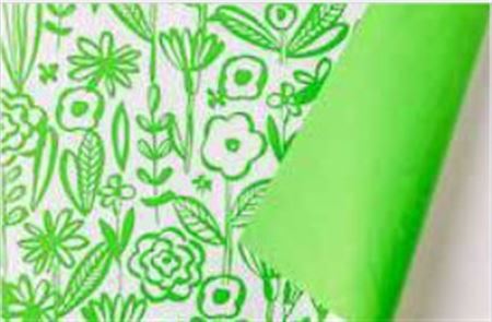 Rotolo Bob. Flowers Verde Cm100 X 25m - 2lati