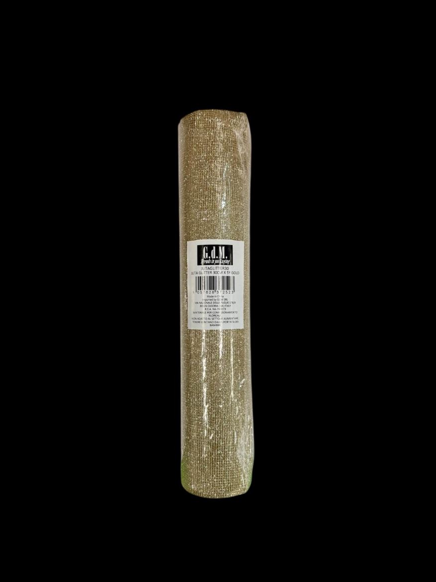 Rotolo Bob. Juta Glitt. 30cm X 5y - Gold
