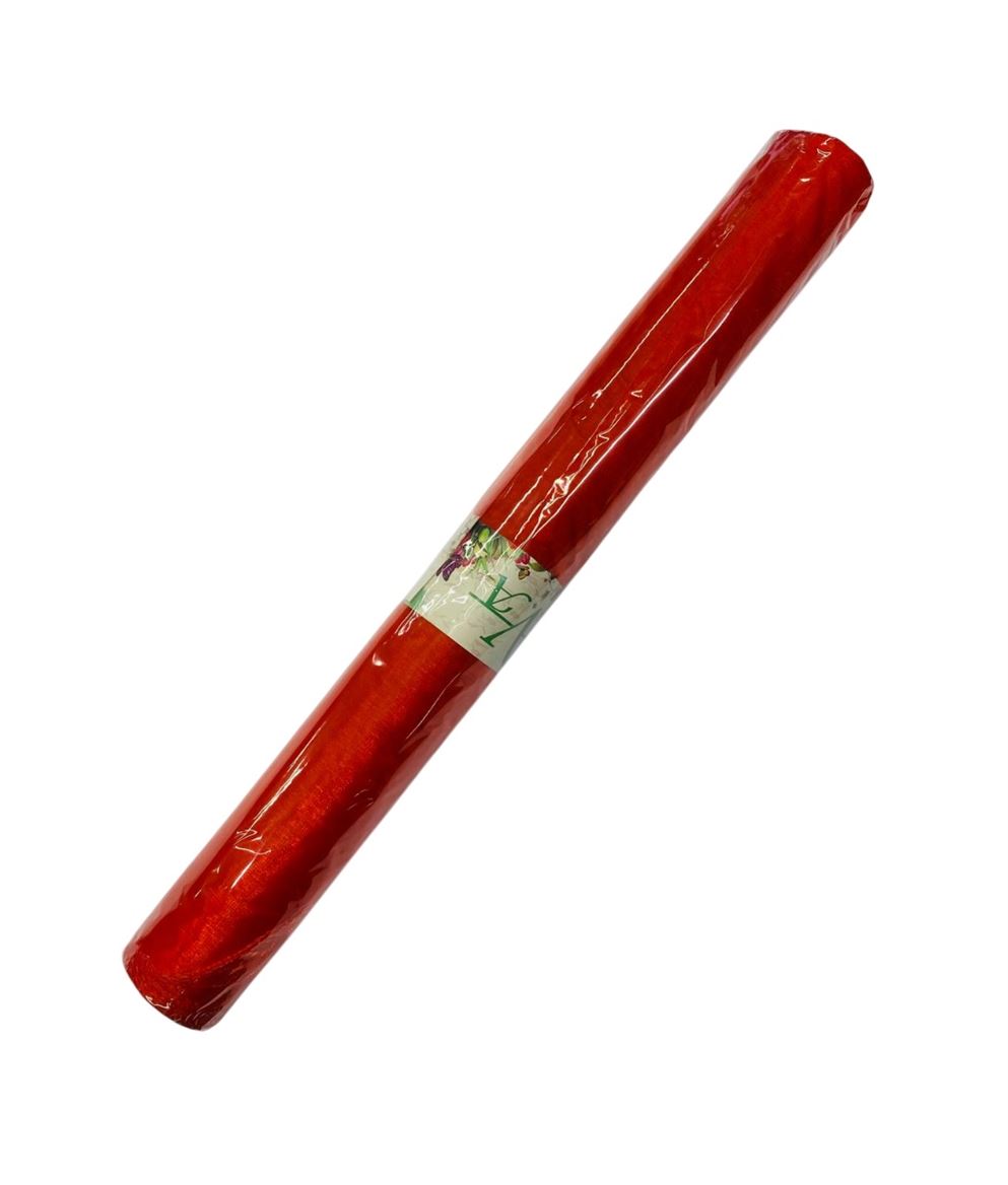 Rotolo Bob. Organza 48cm X 9mt - Rosso