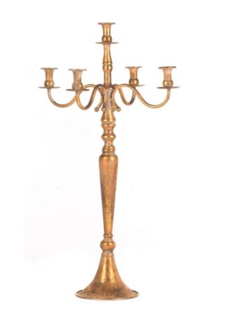 Strutture. Candelabro 5 Fiamme Oro 44x44 H.78cm