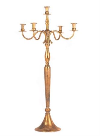 Strutture. Candelabro 5 Fiamme Oro 52x52x97cm