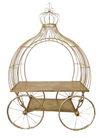 Strutture. Carrozza Con Piano Oro 158x75 H.224cm